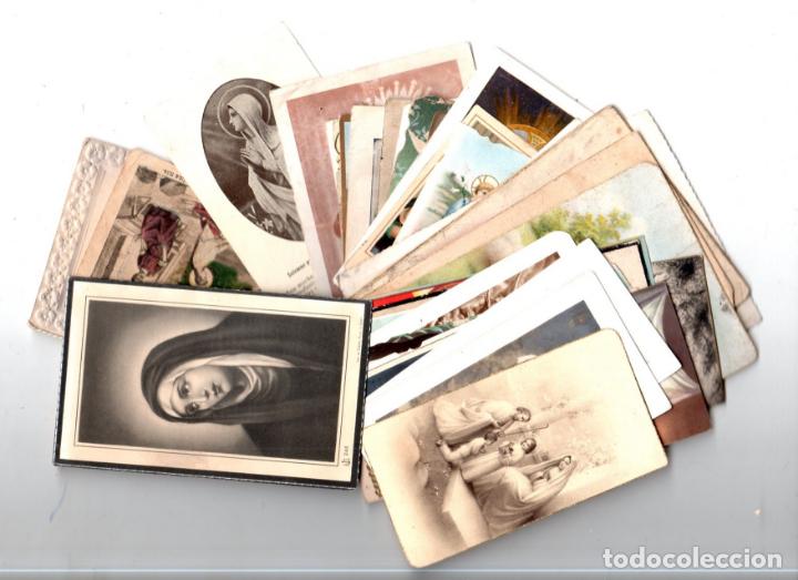 Postales: LOTE DE 45 ESTAMPITAS RELIGIOSAS. - Foto 1