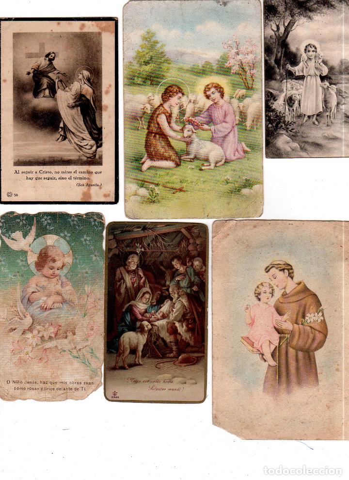 Postales: LOTE DE 45 ESTAMPITAS RELIGIOSAS. - Foto 2