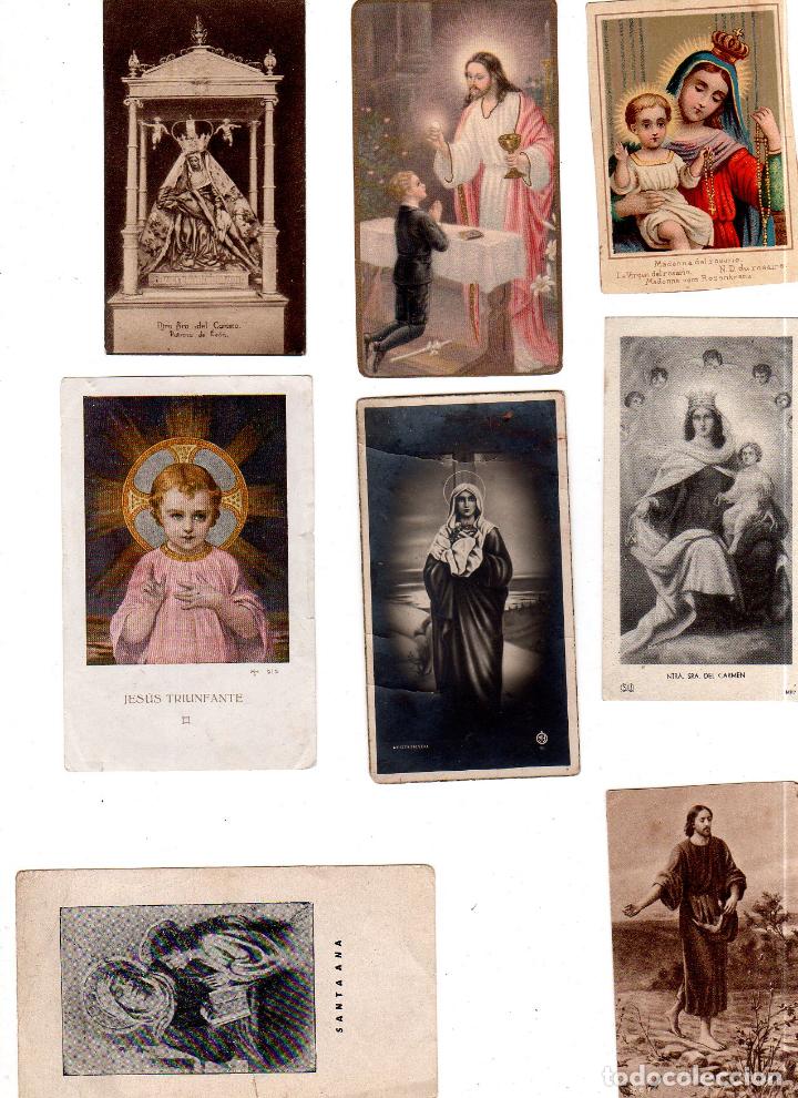 Postales: LOTE DE 45 ESTAMPITAS RELIGIOSAS. - Foto 3