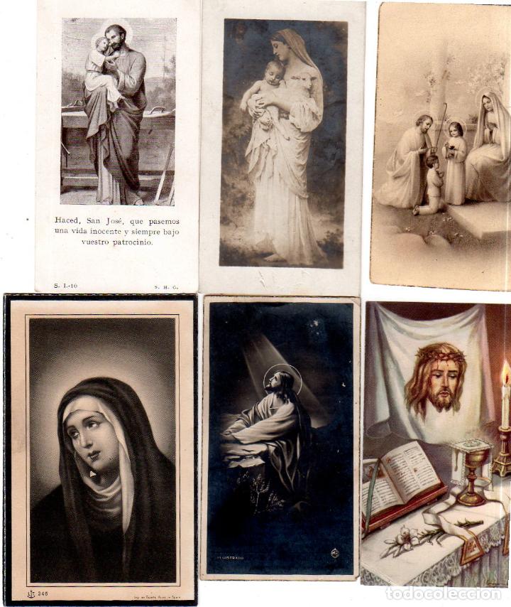 Postales: LOTE DE 45 ESTAMPITAS RELIGIOSAS. - Foto 6