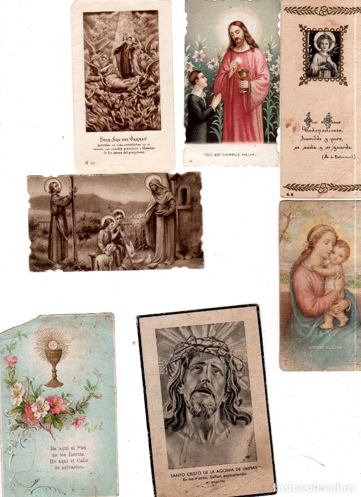 Postales: LOTE DE 45 ESTAMPITAS RELIGIOSAS. - Foto 7