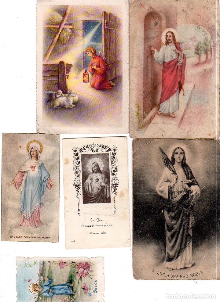 Postales: LOTE DE 45 ESTAMPITAS RELIGIOSAS. - Foto 8