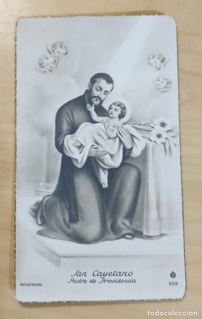 Cartoline: ES 37 Antigua estampa San Cayetano - Reg. 339 - Con oraci&oacute;n reverso - Formato peque&ntilde;o 10cm i 5.80cm