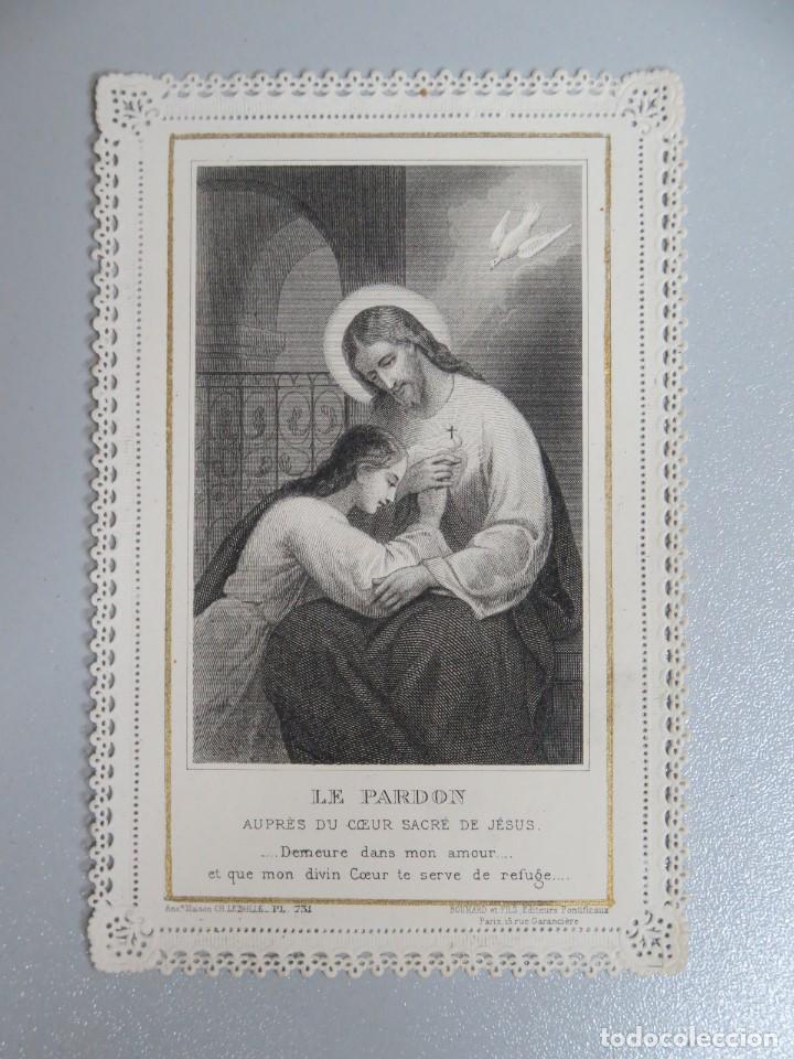 Postais: ESTAMPA DE PUNTILLA. EL PERDON DEL SAGRADO CORAZON DE JESUS