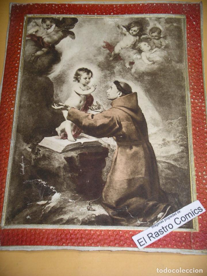 Postales: Visi&oacute;n de San Antonio de Padua, Murillo, Ni&ntilde;o Jes&uacute;s, aparici&oacute;n, foto, santo franciscano, ercom