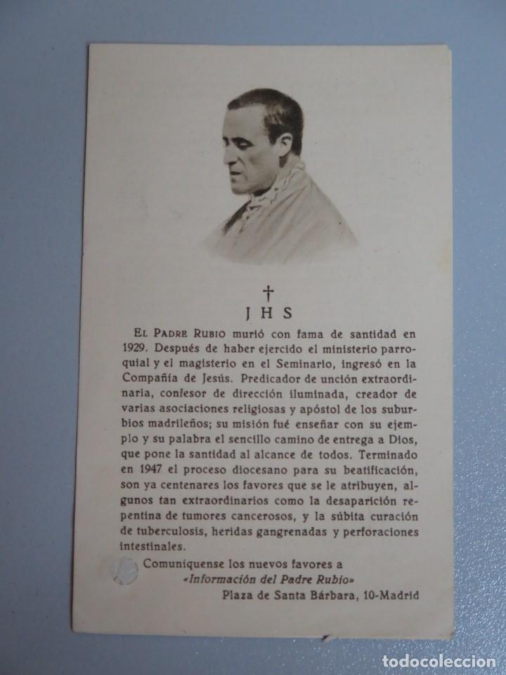 Postais: ESTAMPA RELICARIO PADRE RUBIO, SJ.