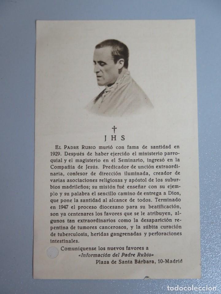 Postais: ESTAMPA RELICARIO PADRE RUBIO, SJ.