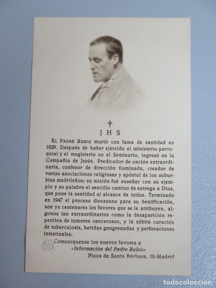Postais: ESTAMPA RELICARIO PADRE RUBIO, SJ.
