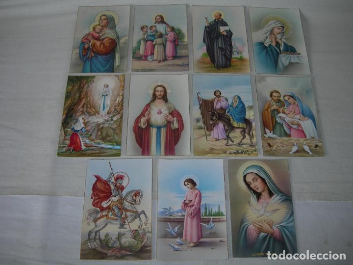 Postcards: 11 ANTIGUAS POSTALES / ESTAMPAS RELIGIOSAS NUNCA USADAS CON DIFERENTES IM&Aacute;GENES - A&Ntilde;OS 50 / 60 -
