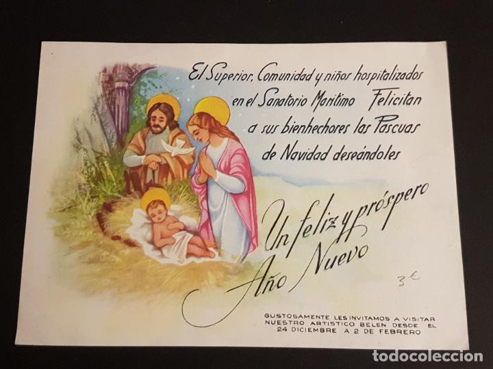 Cartes Postales: GIJON ASTURIAS FELICITACION SANATORIO MARITIMO 1957
