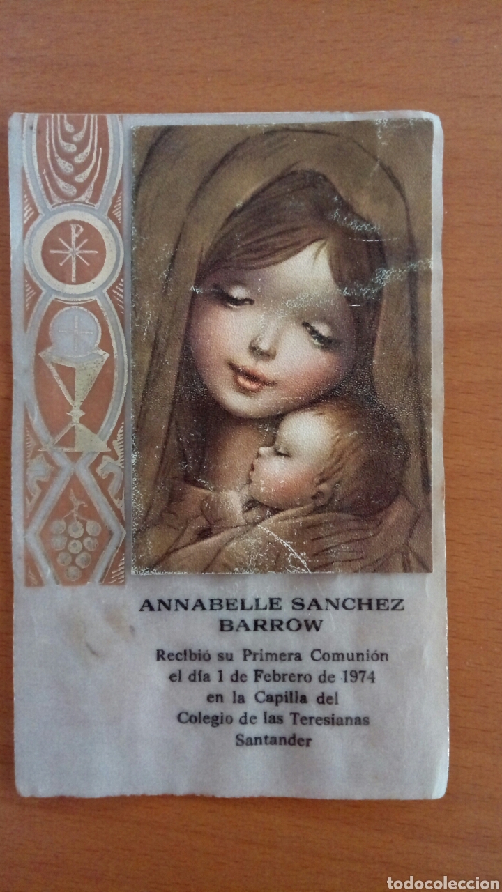 Postales: Recordatorio de primera comuni&oacute;n. Santander. 1974 - Foto 1