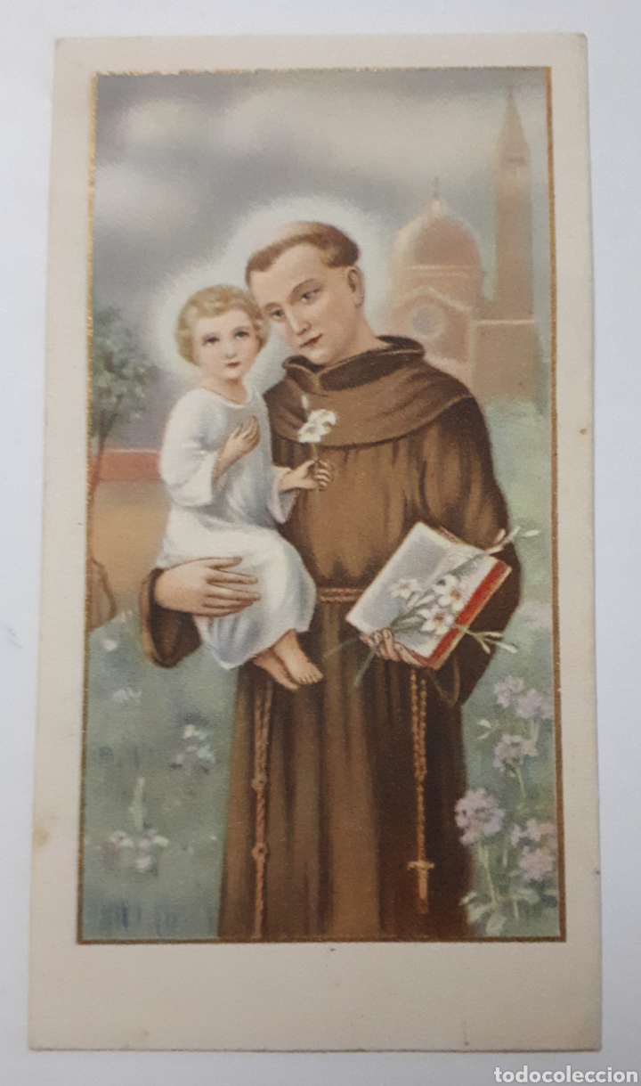 Postales: Antigua estampa de San Antonio de Padua. 1935