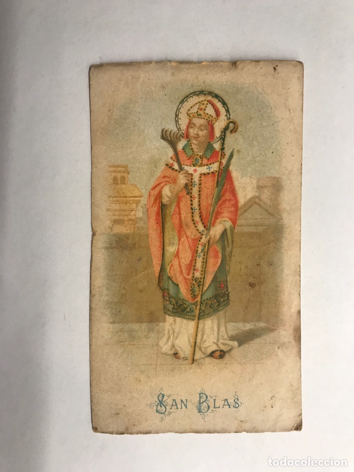 Cartes Postales: SAN BLAS. Estampa Religiosa Antigua (h.1940?)