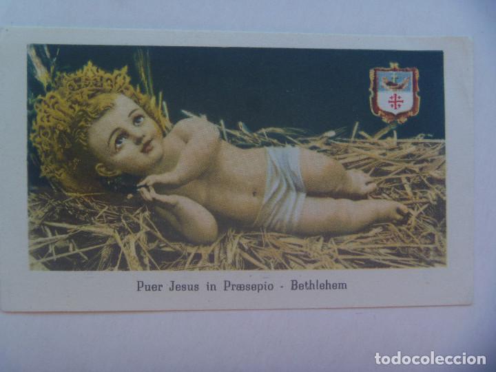 Postales: ESTAMPA DEL NI&Ntilde;O JESUS EN EL PESEBRE . RECUERDO PRIMERA MISA DE SACERDOTE. PUENETE GENIL, 1952