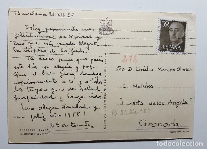 Postales: La Madonna col Bimbo Floriano Bodini 1957