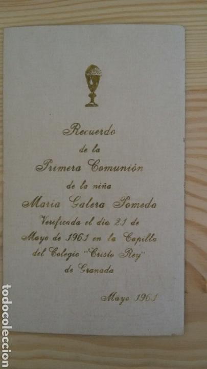 Postales: Recordatorio primera comuni&oacute;n. 1961 - Foto 2