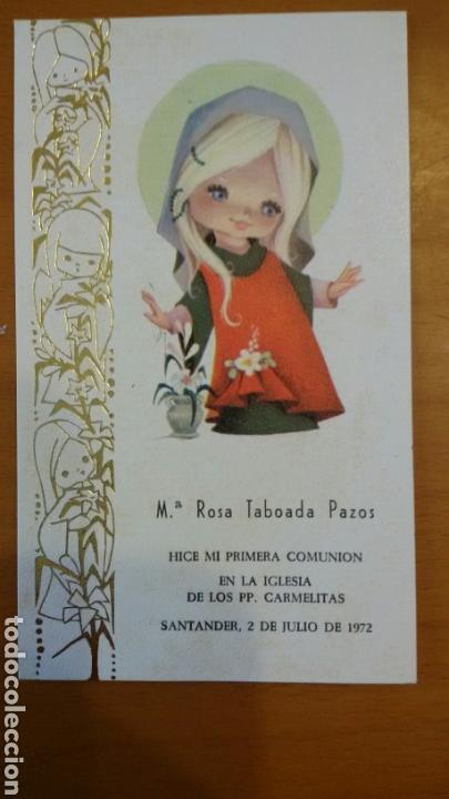 Postales: Recordatorio primera comuni&oacute;n. Santander. 1972. - Foto 1