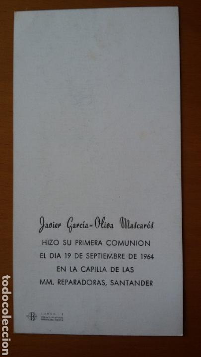 Postales: Recordatorio primera comuni&oacute;n. 1964 - Foto 2
