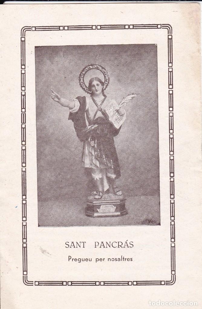 Postales: Folleto Sant Pancr&aacute;s (catal&aacute;n)