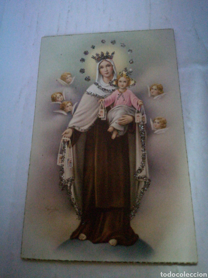 Postales: Postal religiosa con brillos - Foto 1