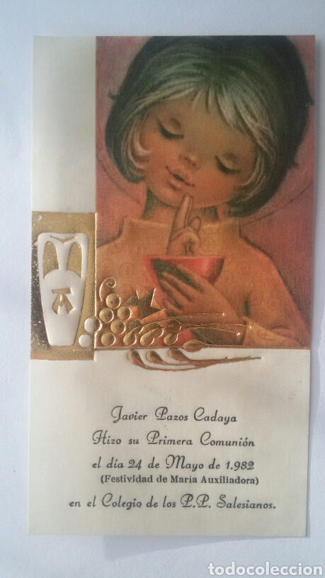 Postais: Recordatorio de Primera Comuni&oacute;n. 1982