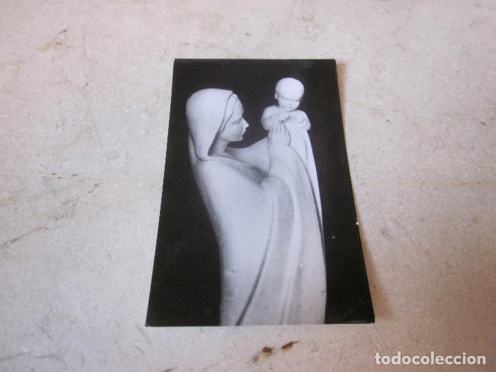 Postales: PEQUE&Ntilde;A POSTAL ESTAMPA ESCRITA A&Ntilde;OS 50 - VIRGEN Y NI&Ntilde;O JESUS