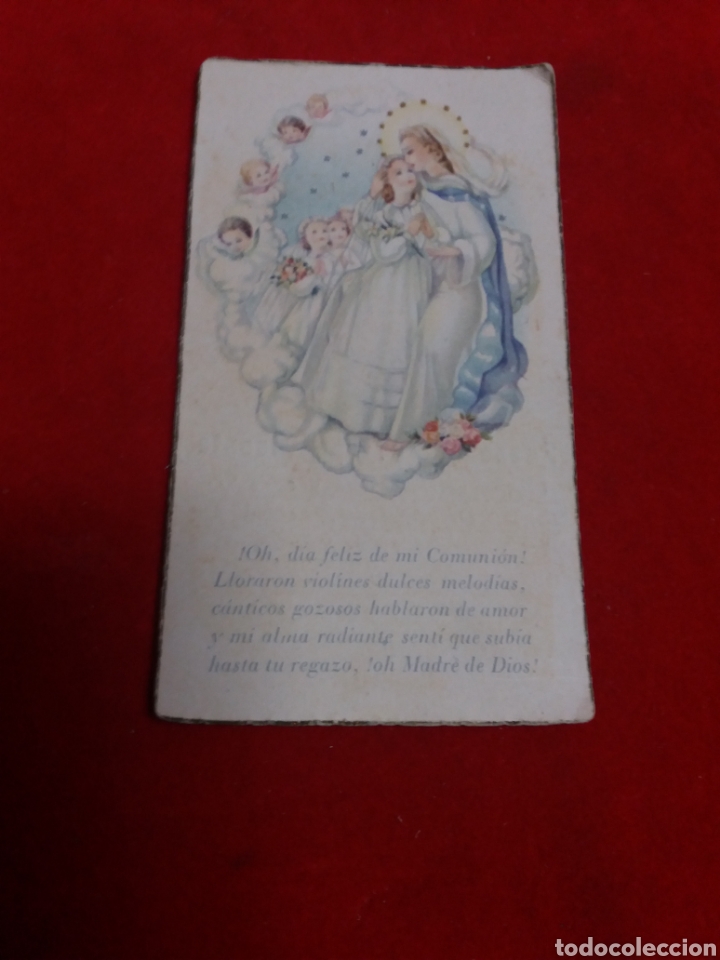 Postales: Recordatorio primera comuni&oacute;n 1943 - Foto 1