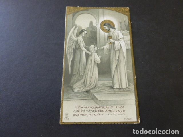 Cartoline: PRIMERA COMUNION ANTIGUA ESTAMPA CROMOLITOGRAFICA