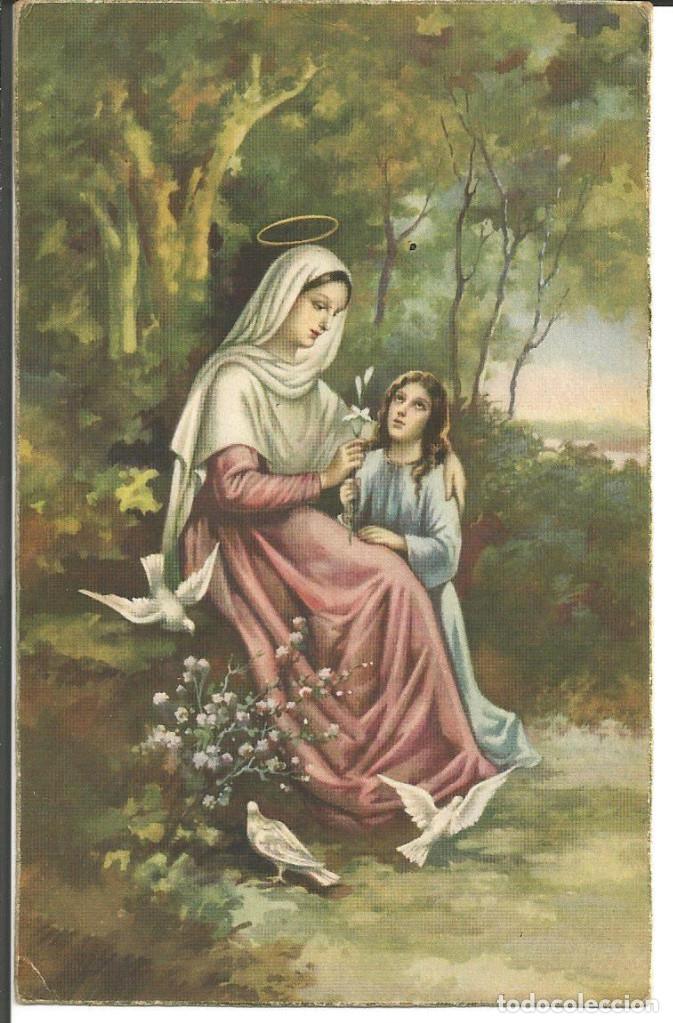Postales: POSTAL ANTIGUA *LA VIRGEN* PALOMAS, EDICIONES BARSAL, SERIE R, N&ordm; 4