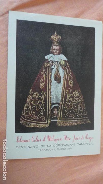 Postales: SOLEMNES CULTOS.NI&Ntilde;O JESUS PRAGA.CENTENARIO CORONACION.TARRAGONA 1955