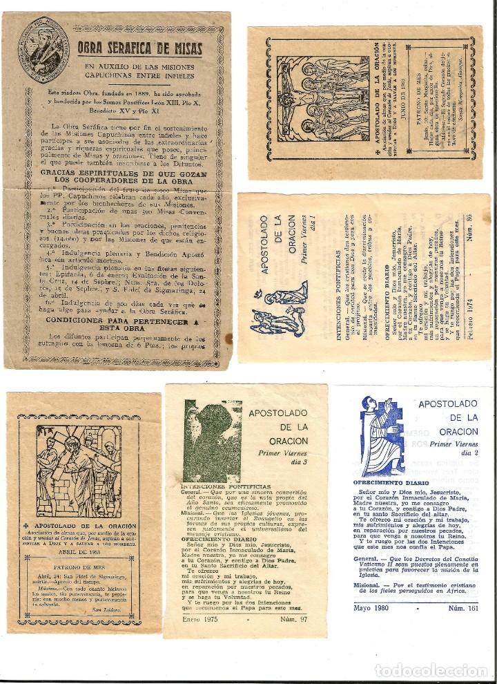 Postcards: Lote antiguas hojitas religiosas de oraciones.