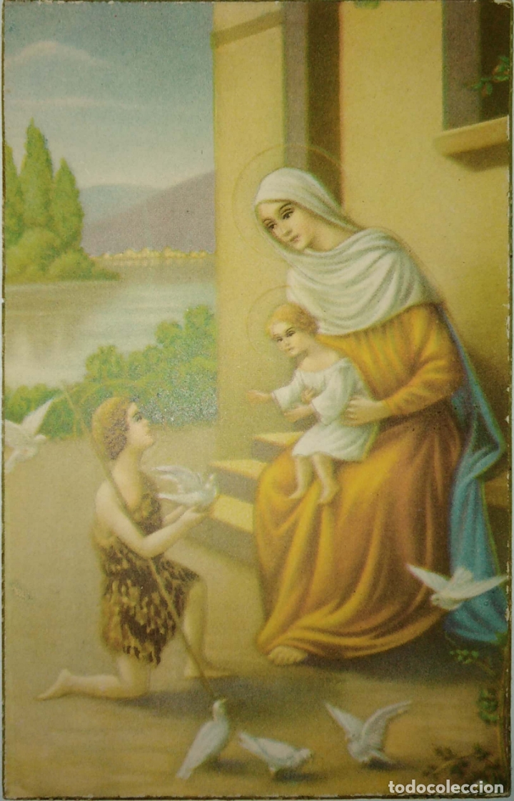 Postales: TARJETA POSTAL LA VIRGEN MARIA Y EL NI&Ntilde;O JESUS.