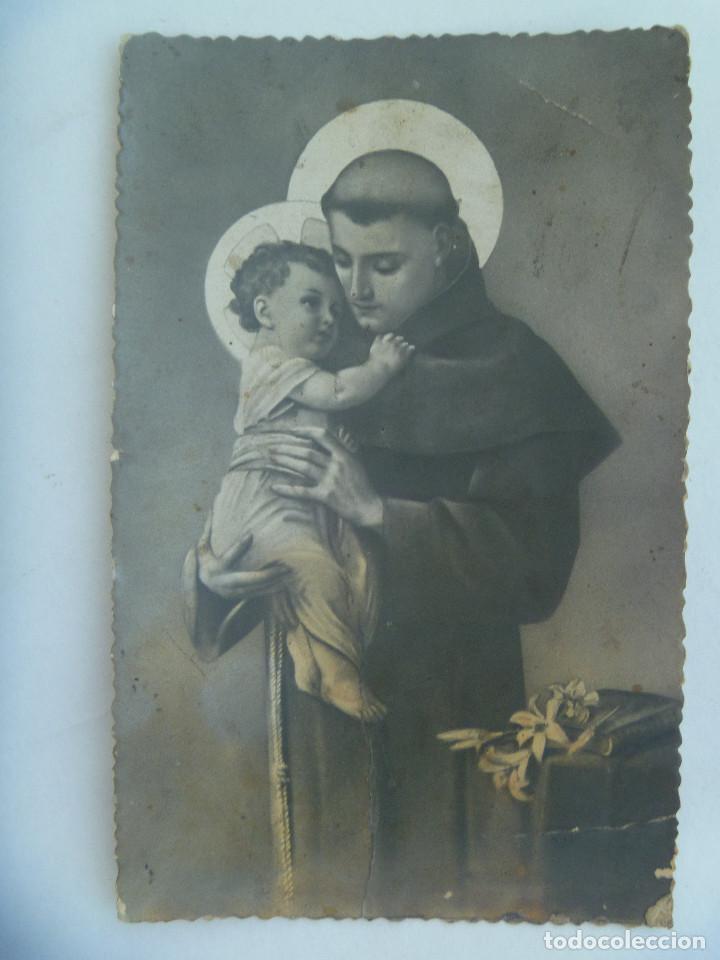 Postales: POSTAL  ANTIGUA DE IMAGEN DE SANTO CON NI&Ntilde;O JESUS