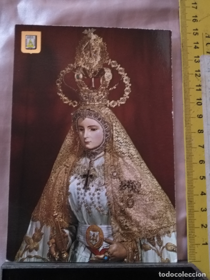 Postales: POSTAL ESCUDO DE ORO DE LA SEMANA SANTA DE CADIZ CAPITAL VIRGEN DEL ROSARIO PATRONA