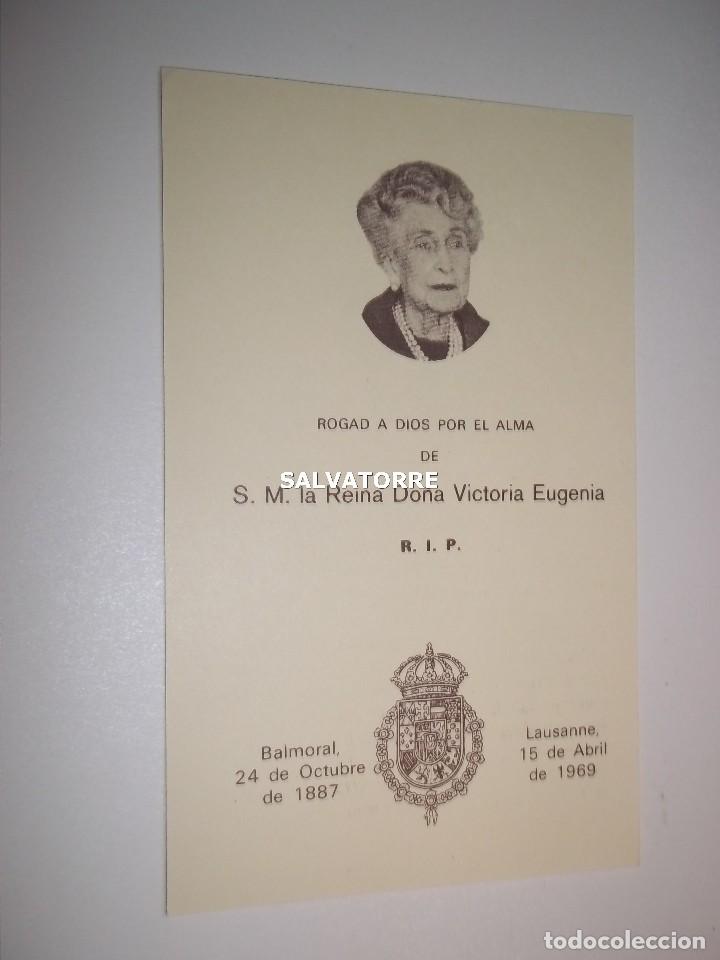 Postales: ESQUELA RECORDATORIO S.M.LA REINA VICTORIA EUGENIA.LAUSANE 15 ABRIL 1969