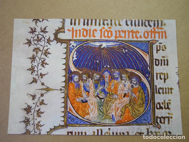 Postales: Pentecost&eacute;s. Misal de San Cugat n 5. Archivo de la corona de Arag&oacute;n Escudo de oro Nueva