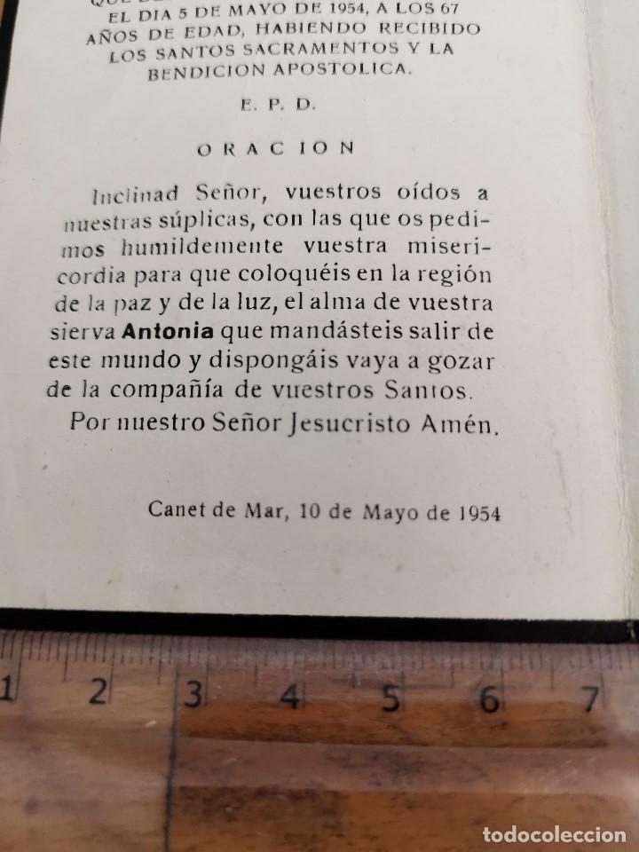 Postales: 1954-Recordatorio de Canet de Mar - Foto 2