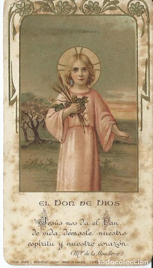Postales: Postal francesa con relieves dorados - Ni&ntilde;o Jes&uacute;s - a&ntilde;os 20