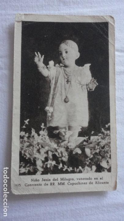Postales: ANTIGUA ESTAMPA.NI&Ntilde;O JESUS.CONVENT RR.MM CAPUCHINAS.ALICANTE