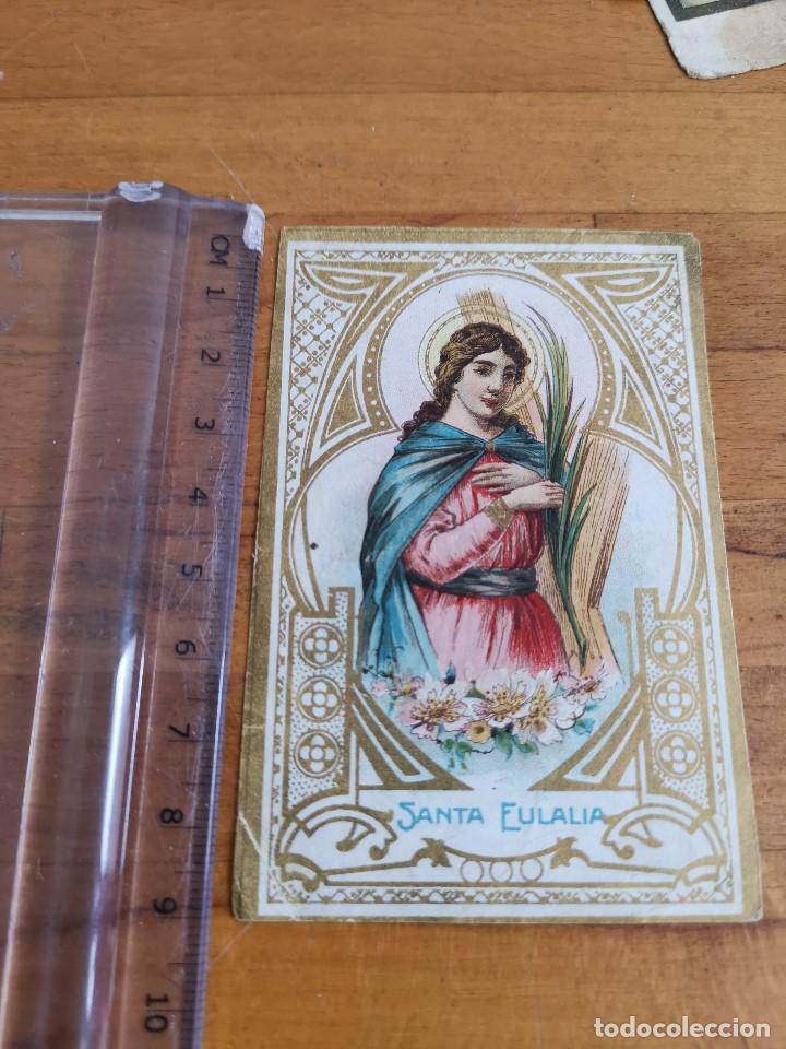 Postales: Estampita Santa Eulalia - Foto 3