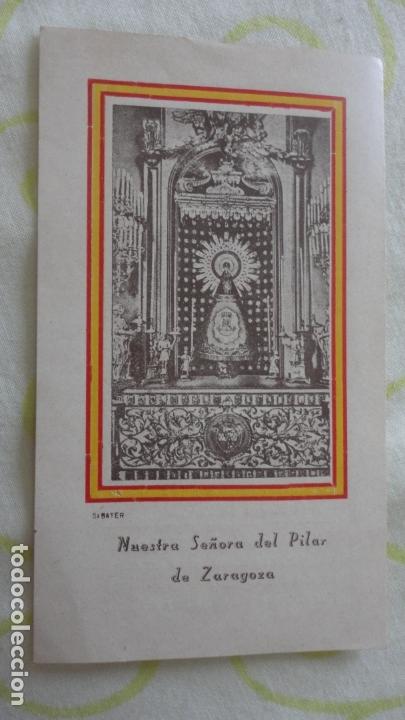 Postales: ANTGUA ESTAMPA.HIMNO.VIRGEN DEL PILAR.ZARAGOZA