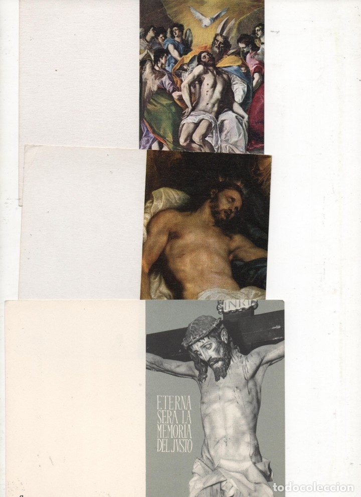 Postales: 3 RECORDATORIOS RELIGIOSOS EN BLANCO - Foto 1