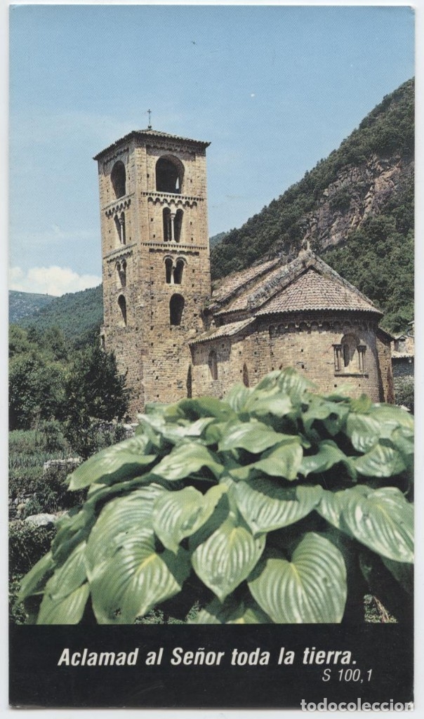 Postcards: Paisaje del pirineo. Iglesi&aacute; Rom&aacute;nica. Oraci&oacute;n. S 100, 1. Ed. CLARET.