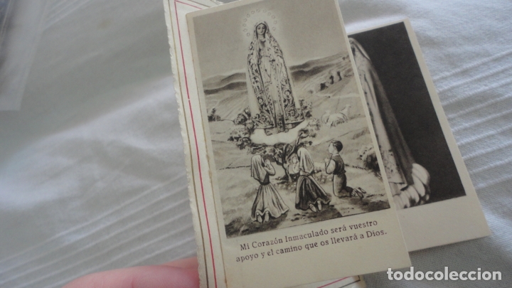 Postales: ANTIGUO TRIPTICO.ESTAMPAS.VIRGEN DE FATIMA 1951 - Foto 4