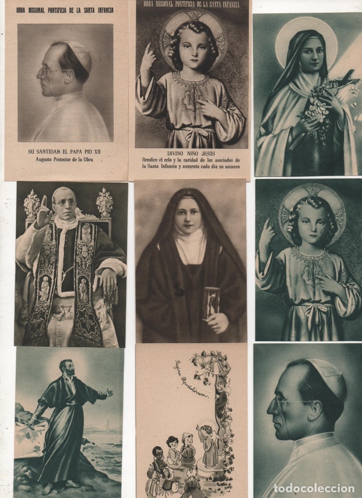 Postales: 11 ESTAMPAS DE LA OBRA MISIONAL DE LA SANTA INFANCIA- VITORIA-