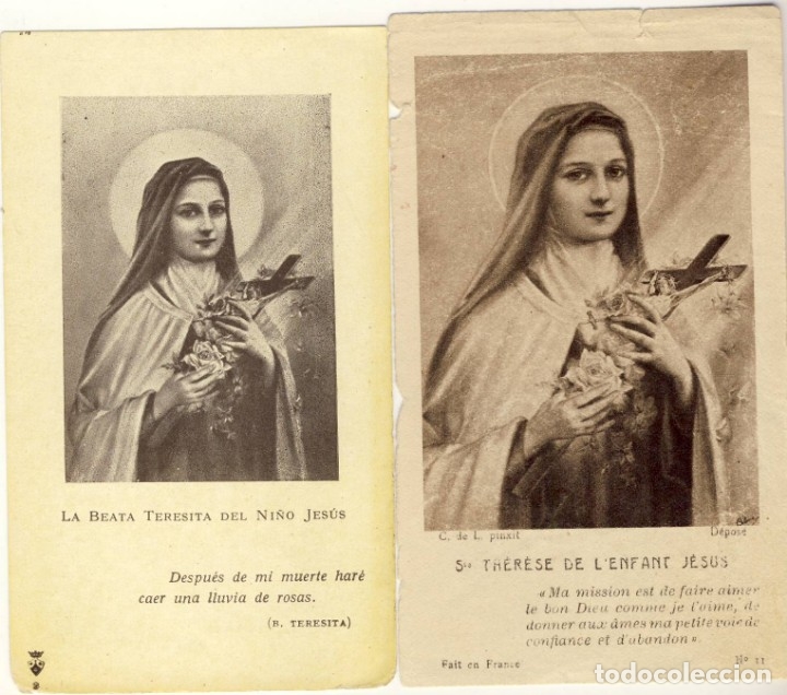 Postales: SANTA TERESITA DEL NI&Ntilde;O JES&Uacute;S.- ESTAMPAS ANTIGUAS, DE 1928.-