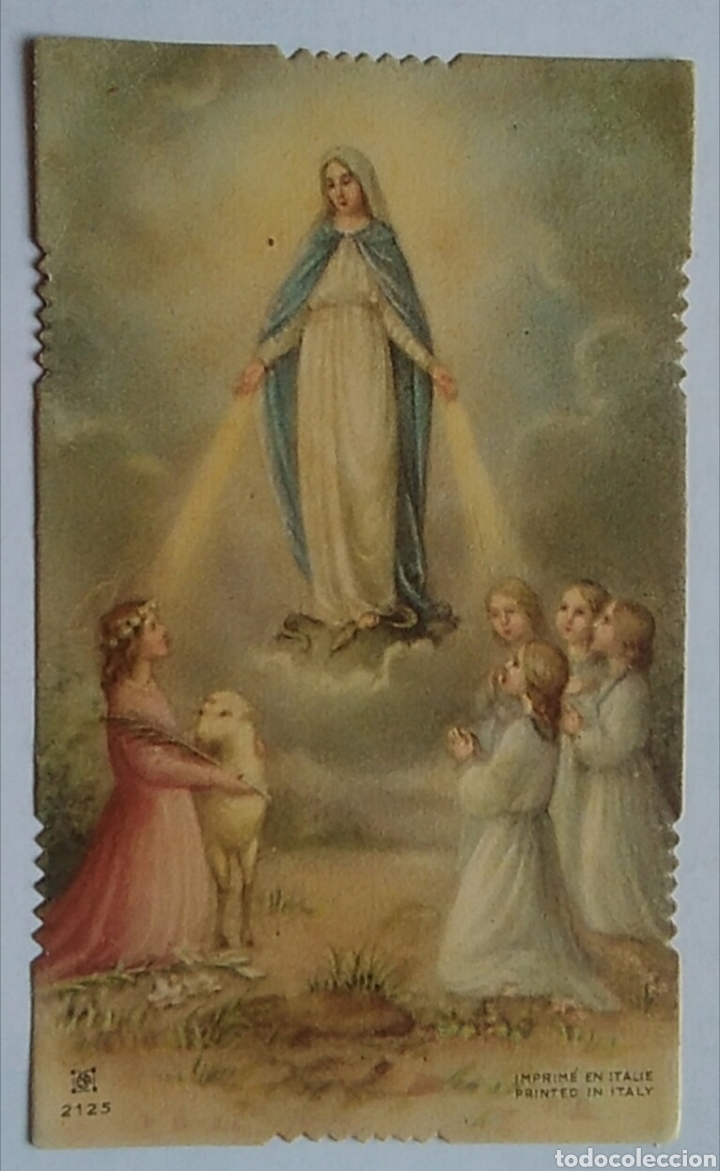 Cartes Postales: Estampa religiosa antigua la milagrosa troquelada