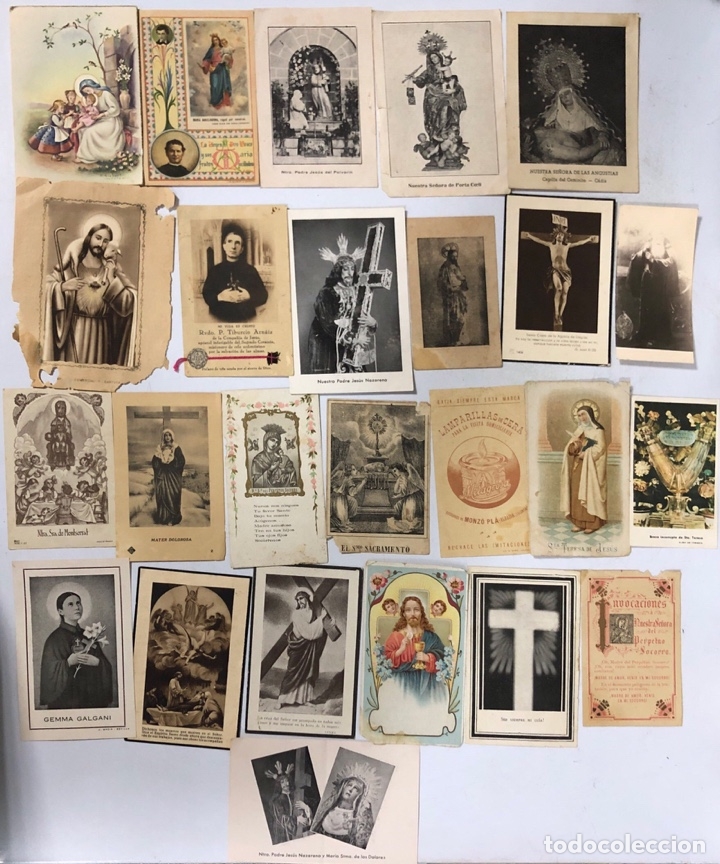 Postales: LOTE DE 25 ESTAMPAS RELIGIOSAS - Foto 1