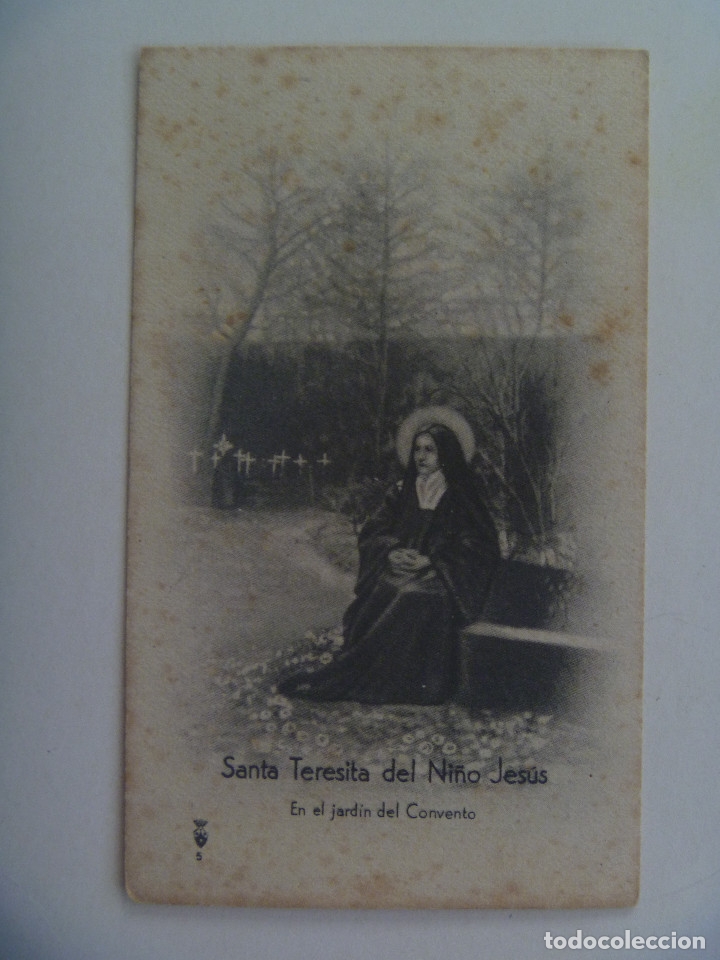 Postales: ESTAMPA SANTA TERESITA DEL NI&Ntilde;O JESUS, RECUERDO BENDICION BANDERAS DEL APOSTOLADO DE ORACION, 1942