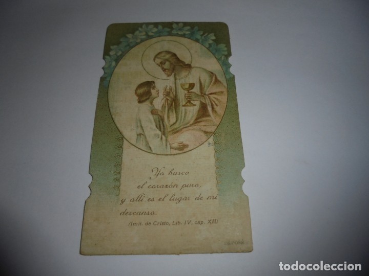 Cartoline: ESTAMPA RELIGIOSA.YO BUSCO EL CORAZON PURO Y ALLI ES EL LUGAR DE MI DESCANSO.POLA DE SIERO 1931